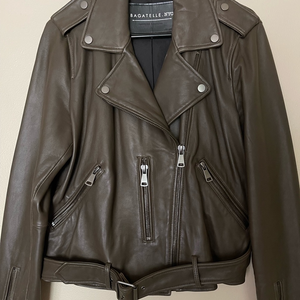 Bagatelle NYC Genuine Leather Biker Jacket L
